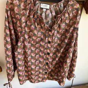 J.Crew Collection L Multicolor Floral Blouse